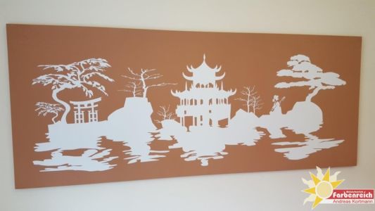 Wandtattoo auf Träger
