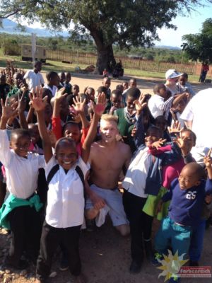 Auszubildender Jesse Kortmann im Projekt WOZA, Einsatz in Süd-Afrika