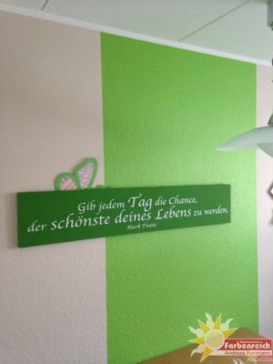 Wandtattoo auf Träger